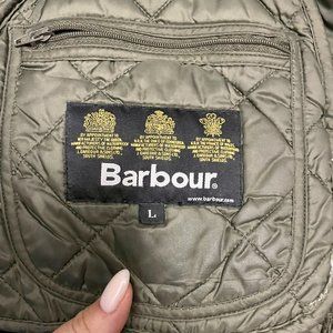 Men's BARBOUR  Quilted Shirt Jacket in Olive